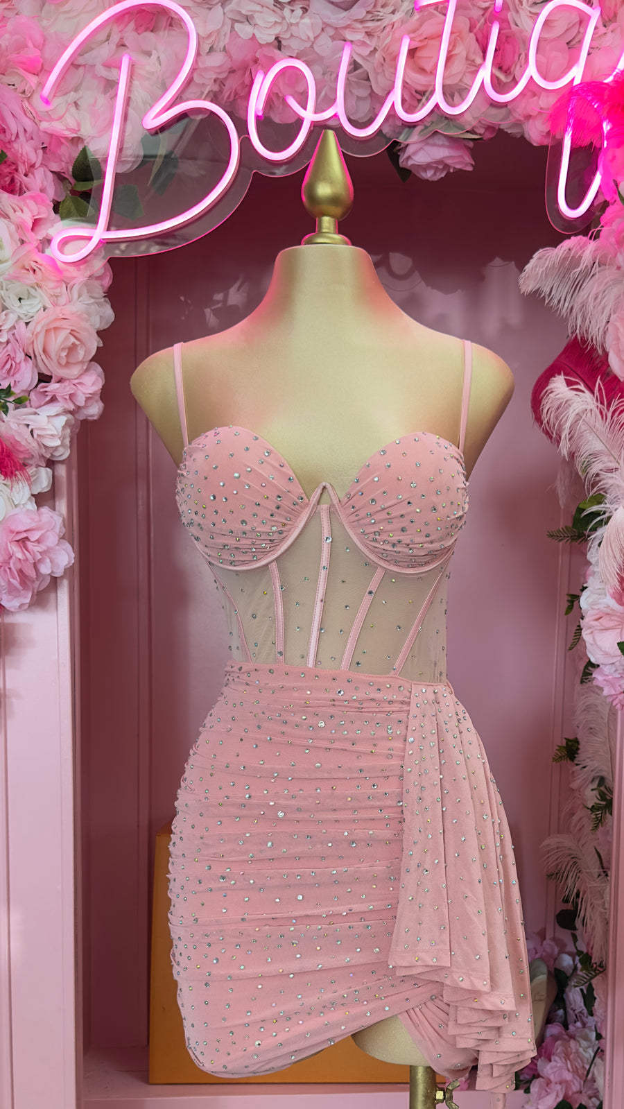 Sweetest Heart  Mini Dress - Pink