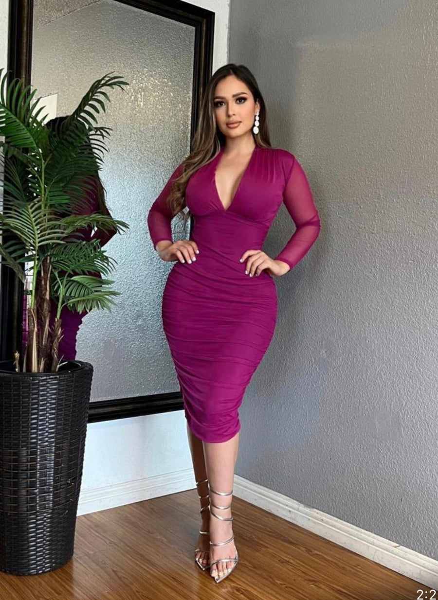 Jada Mesh Midi Dress