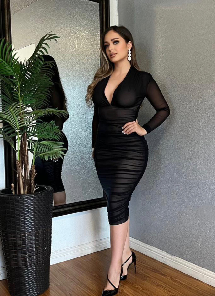 Jada Mesh Midi Dress