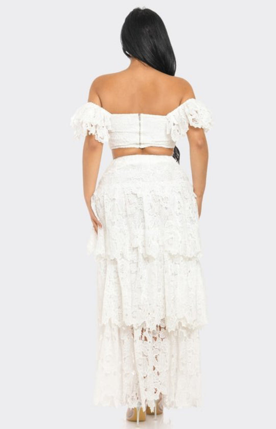 Happy With You Skirt Set - White