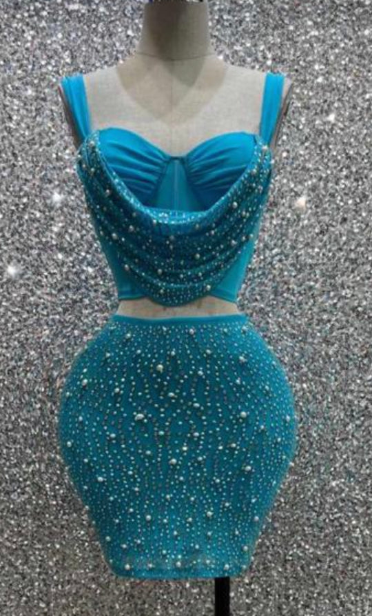sexy two piece with pearl