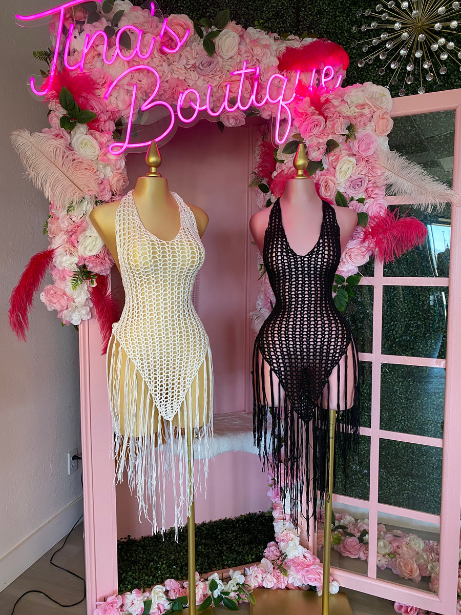 Summer Romance Crochet Coverup Dress