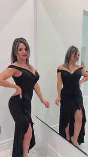Going Crazy For You Maxi Dress - Black