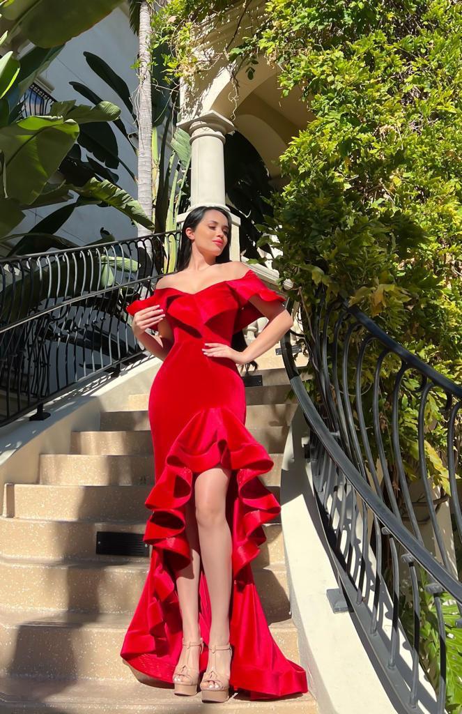 Tina's Glam Velvet Maxi Dress
