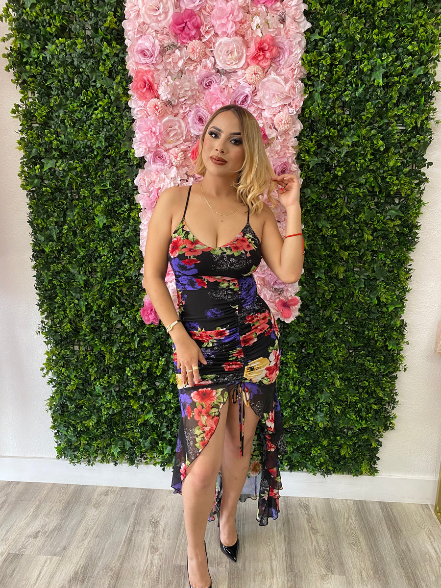 Nakita Flower Midi Dress