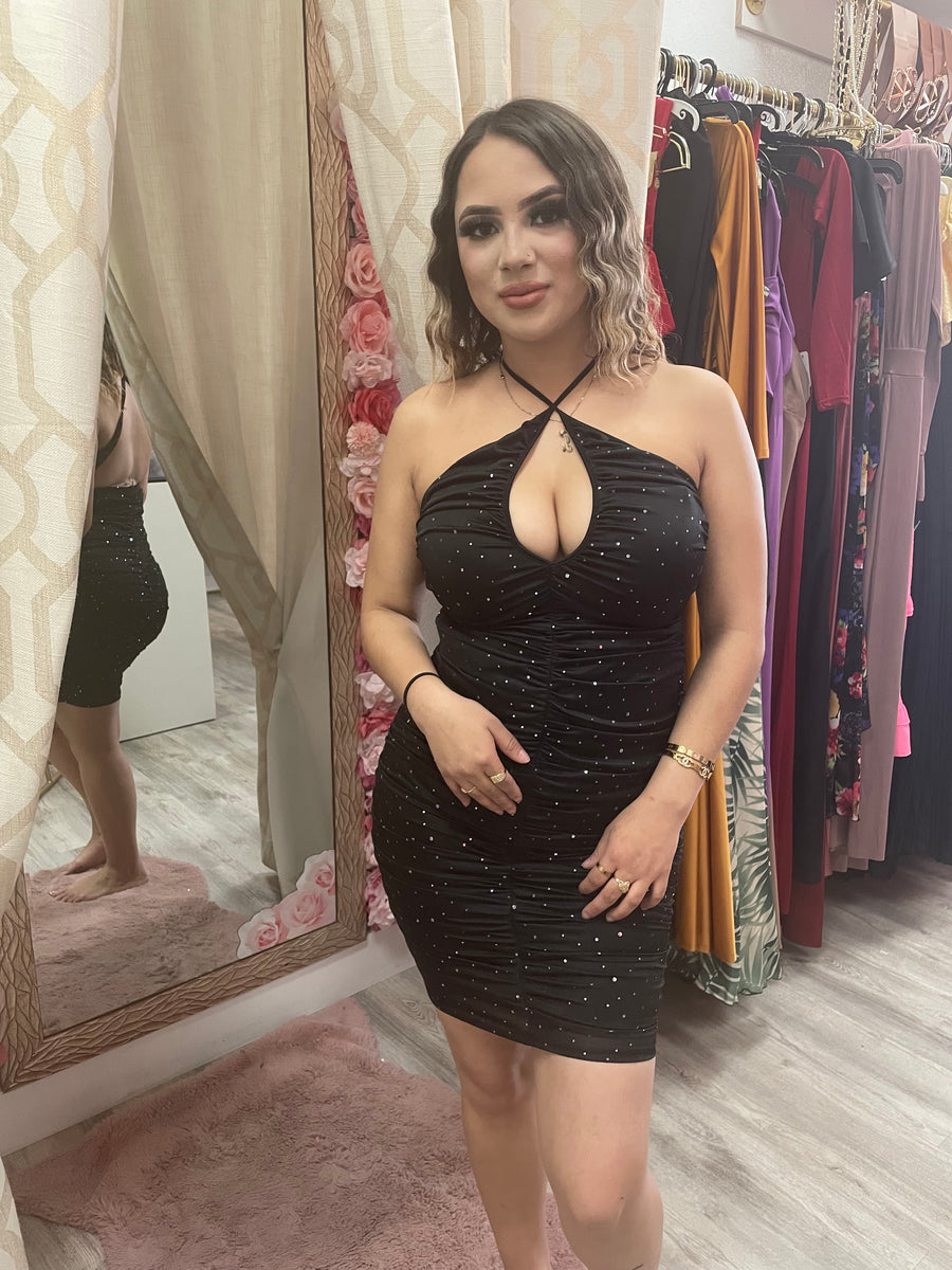Stary Night Black Mini Dress