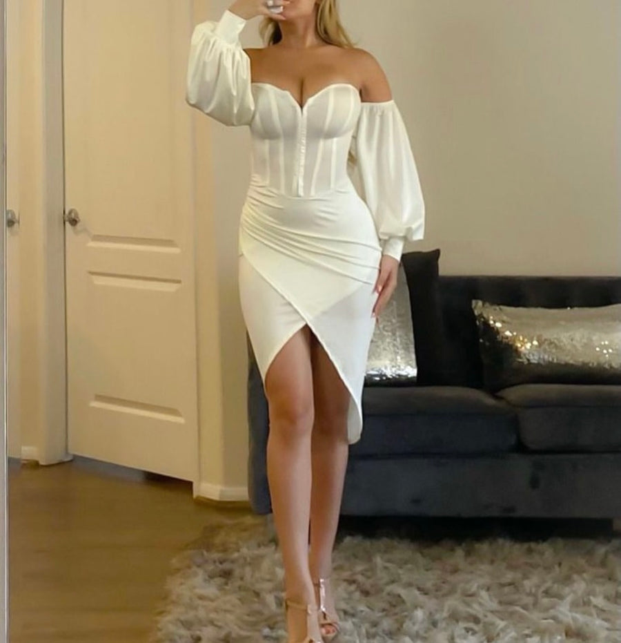 Scandalous Babe White Midi Dress