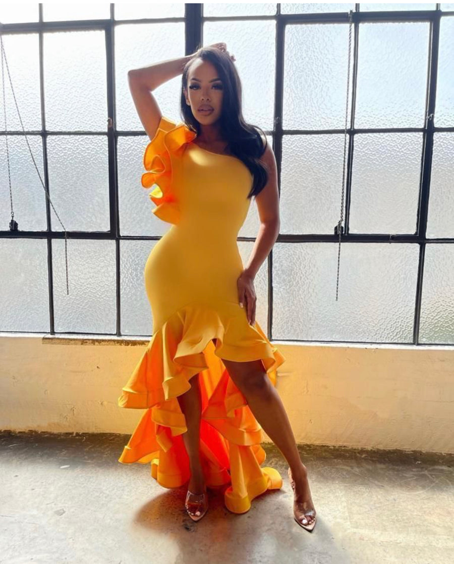 Stay beautiful Ruffle Maxi Dress