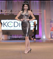 Highlight Metallic Midi Dress