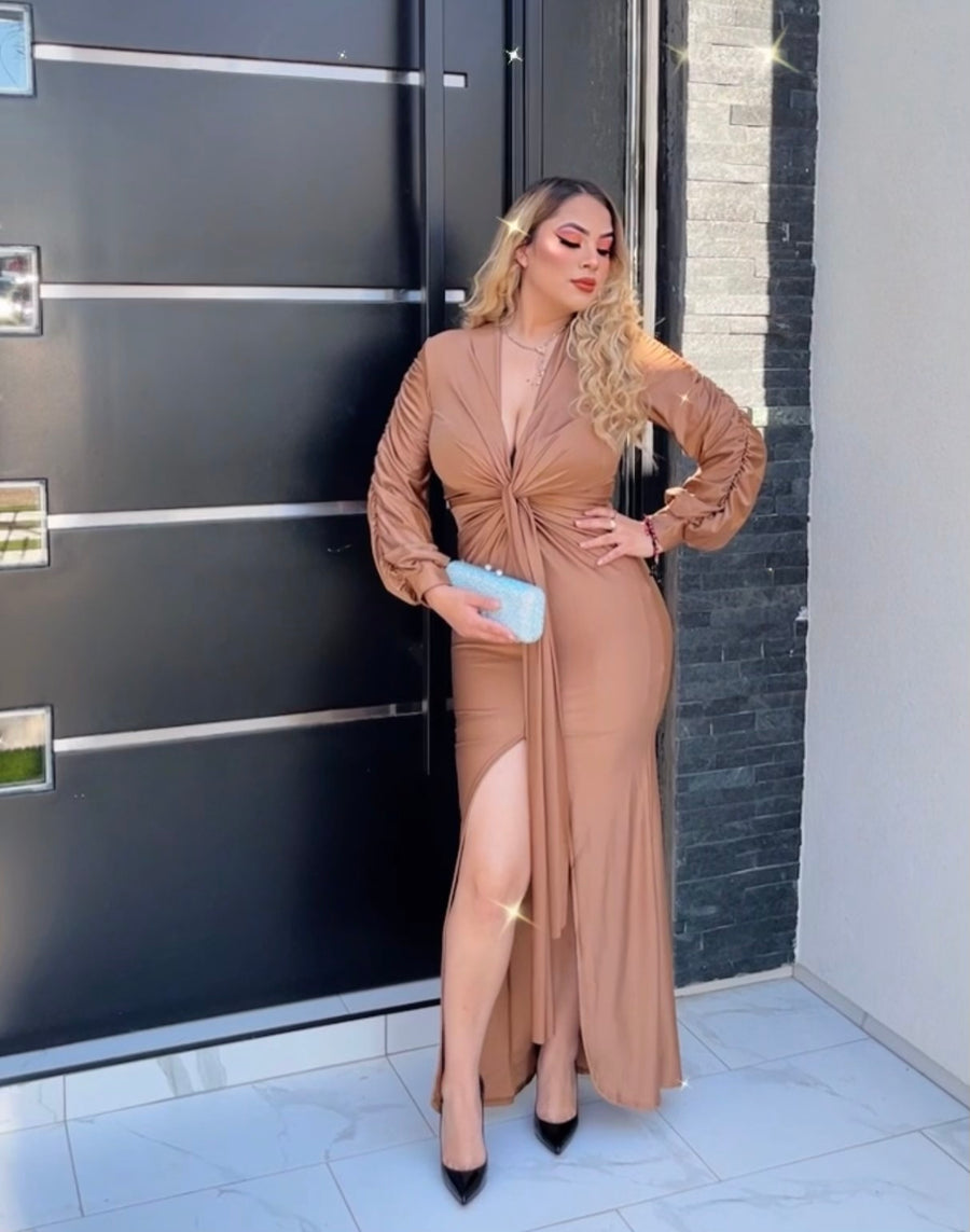 Deep Desire Nude Maxi Dress