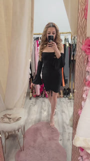 Always a Flirt Black Mini Dress
