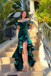 Tina's Glam Velvet Maxi Dress