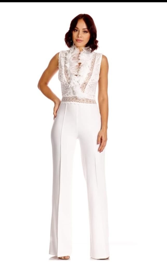 Flash a Smile White Jumpsuit