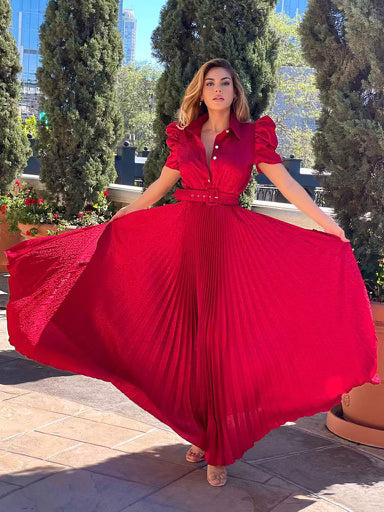 Cheetah Short Sleeve Ruffle Maxi Dress