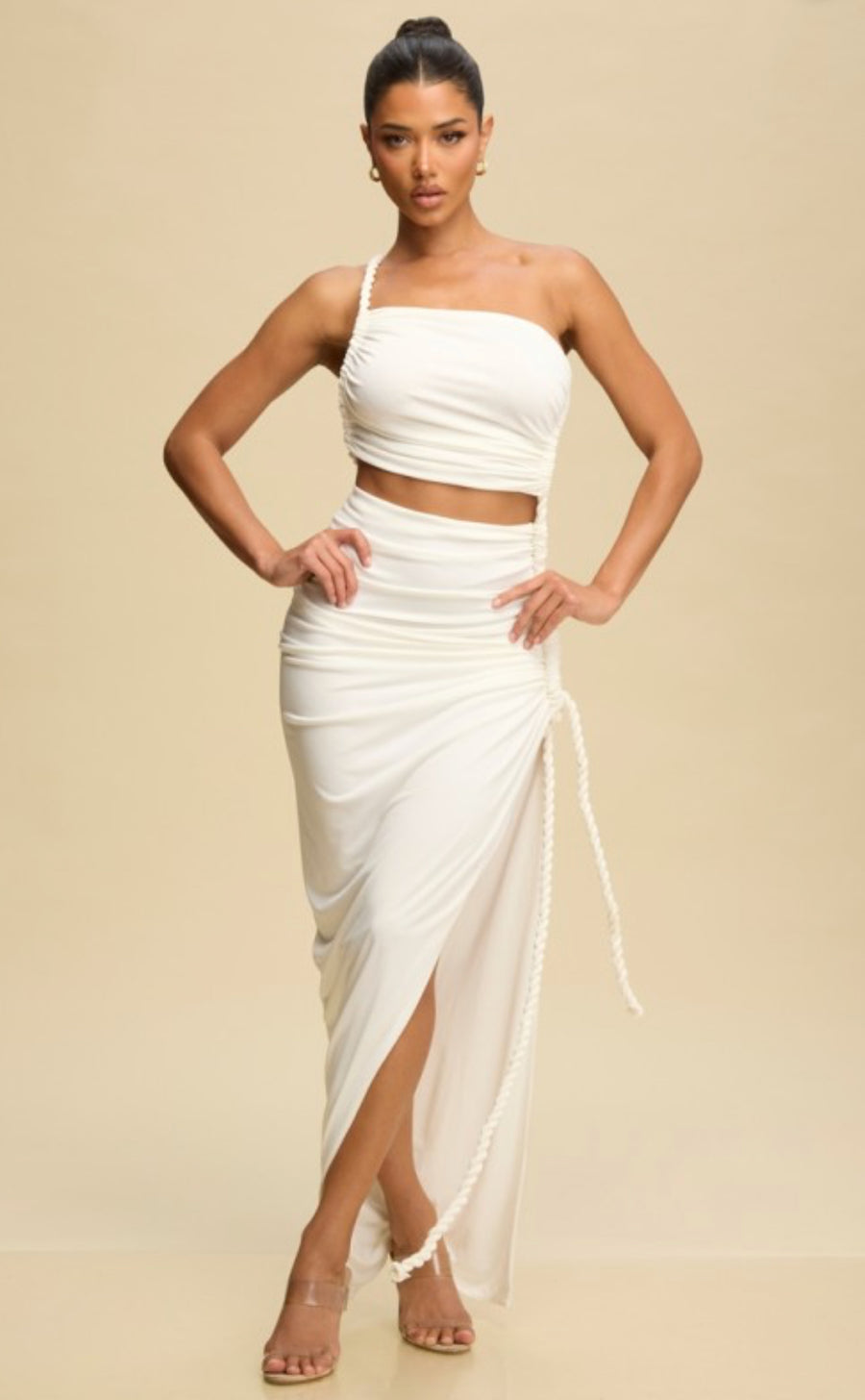 One Shoulder Maxi Dress