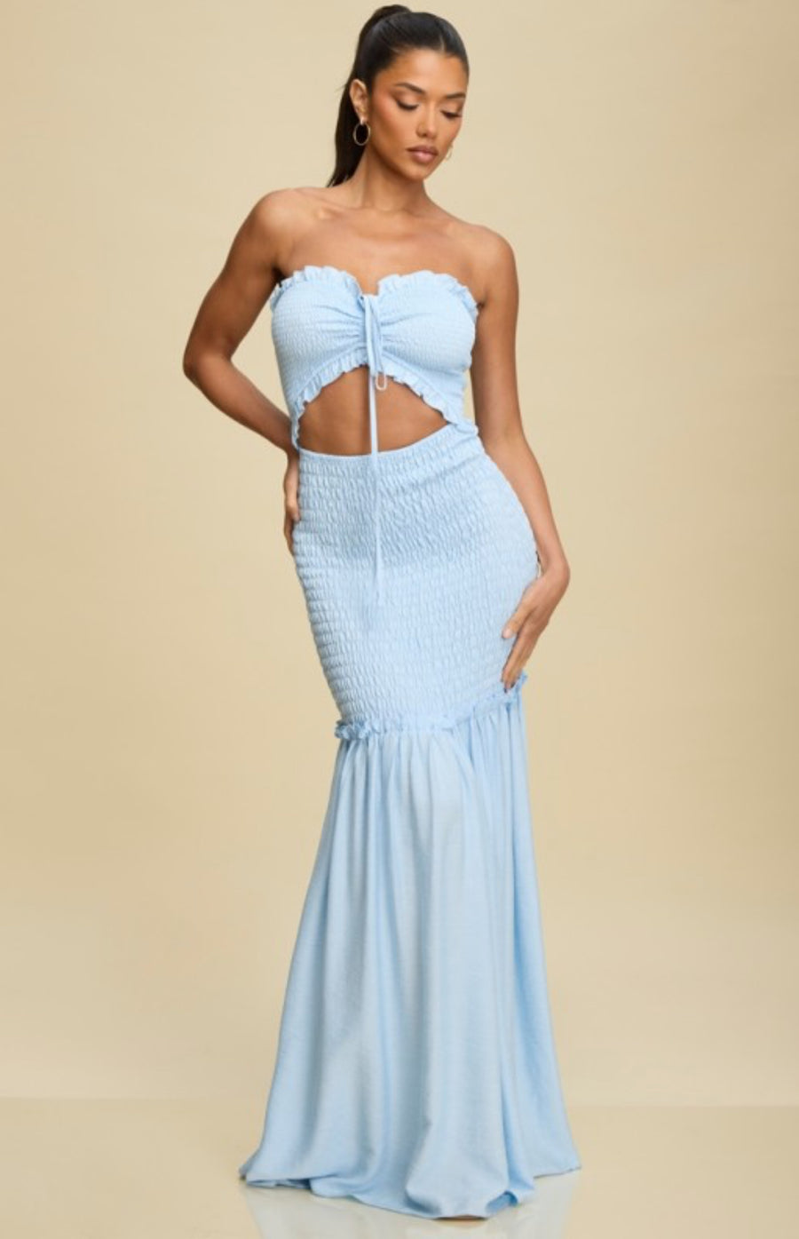 Keeping It Cool Maxi Dress - Light Blue