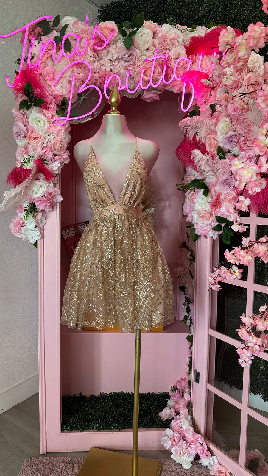 Leave A Little Glitter Midi Dress