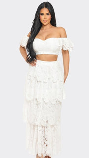 Happy With You Skirt Set - White