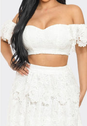 Happy With You Skirt Set - White