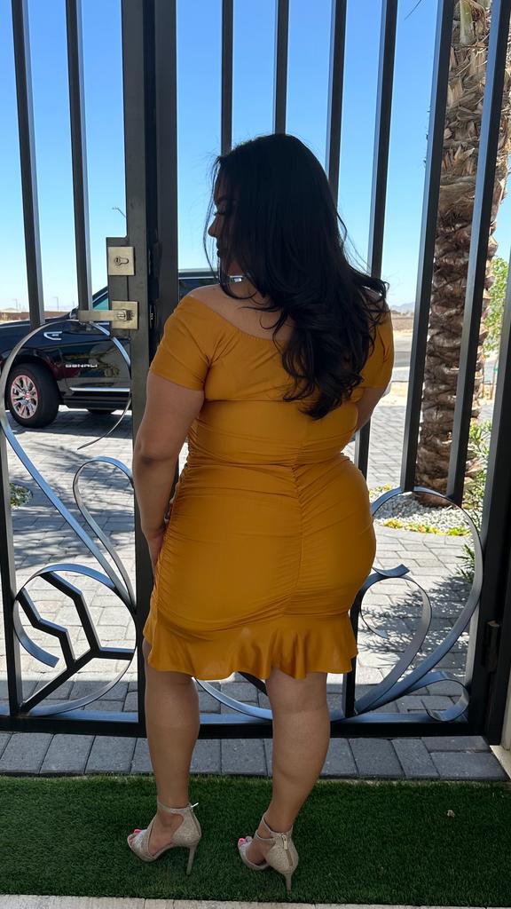 Sunshine Mini Dress - Mustard