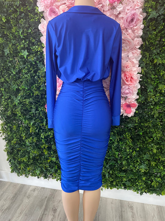 Cassidy Blue Midi Dress