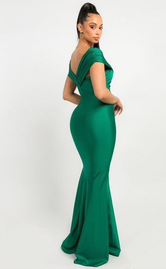 Attracting Attention Green Maxi Dress