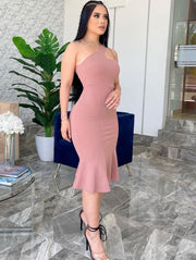 Flaunting it Blush Midi Dress