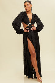 Limitless Cut-Out Black Maxi Dress