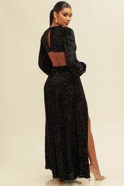 Limitless Cut-Out Black Maxi Dress