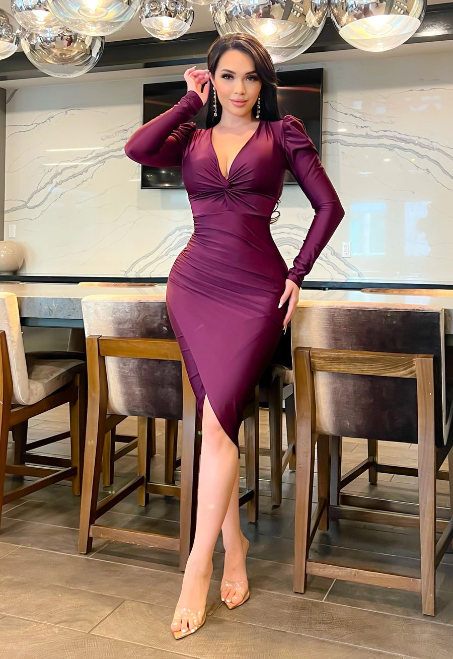 Fine Wine Midi Dress