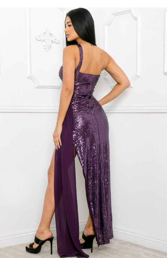 She's Elegant Sequin Maxi Dress